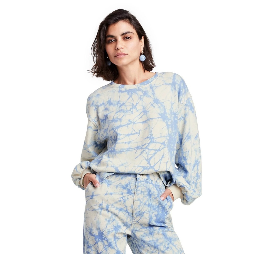 Rachel Comey x Target Blue Marble tie dye cloud print sweatshirt NWT sz M